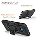 Lumia 640 Case, Microsoft Lumia 640 Circle(TM) Combo Rugged Shell Cover Holster with Built-in Kickstand and Holster Locking Belt Clip Black + Circle(TM) Stylus Touch Screen Pen