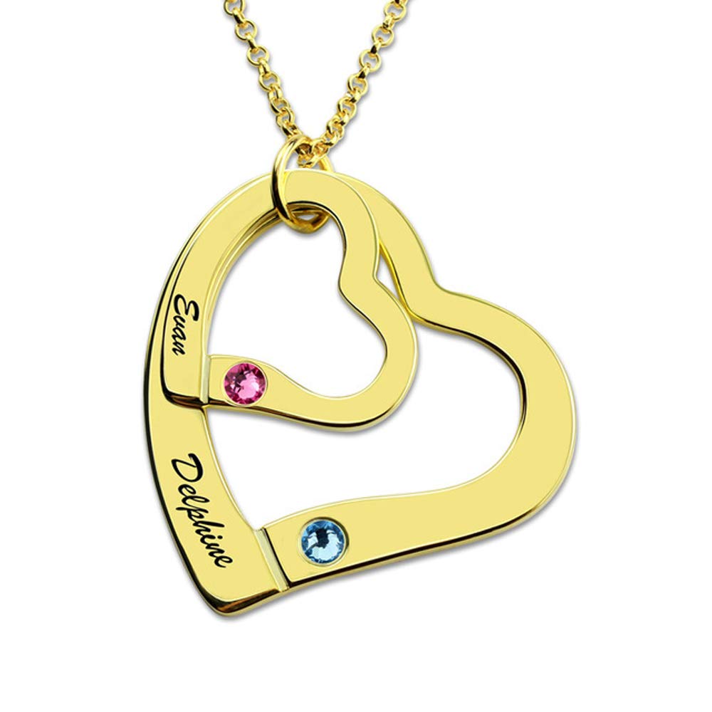 Personalized 2 Names Necklace with 2 