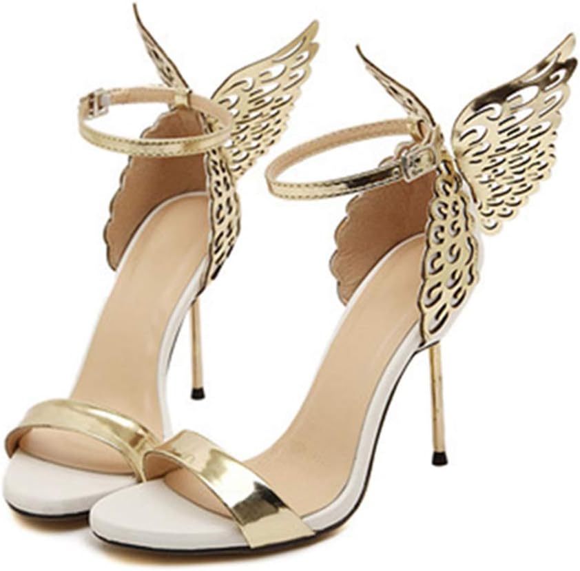GPFSHOES 2019 Fashion Classic Butterfly Wings Shoes Open Toe Fine Color Matching Banquet High Heel Sandals