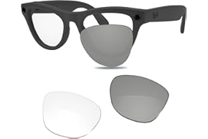 Glintbay Replacement Sunglass Lenses for Ray-Ban RW4010 52mm & Gen 2 RW4014 52mm Photochromic Clear Lenses for the Meta Series, Adapted to Skyler Frames, Smart Glasses Lenses for Men & Women