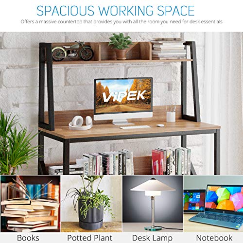 VIPEK Computer Desk with Hutch and Bookshelf, 47" Home Office Desk PC