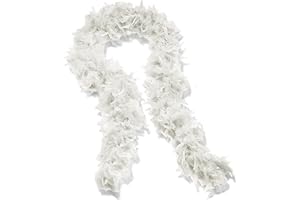 DelightBox White Feathered Boa, 72" 60g
