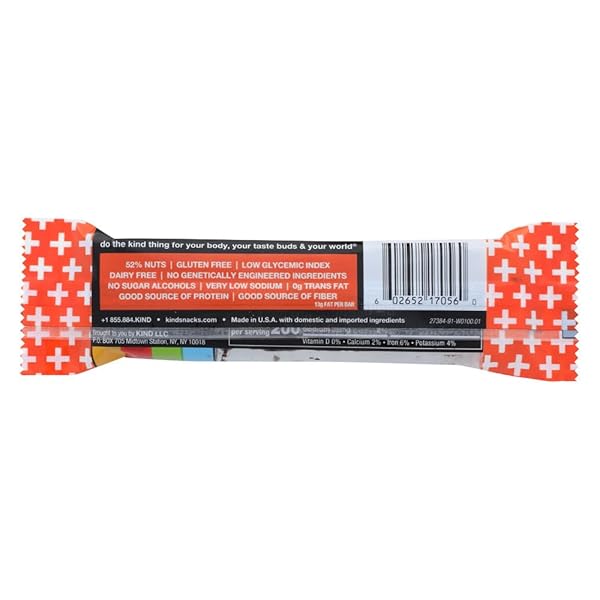 KIND PLUS PEANUT BUTTER DARK CHOCOLATE GRANOLA BAR 1.4 OZ. WRAPPER
