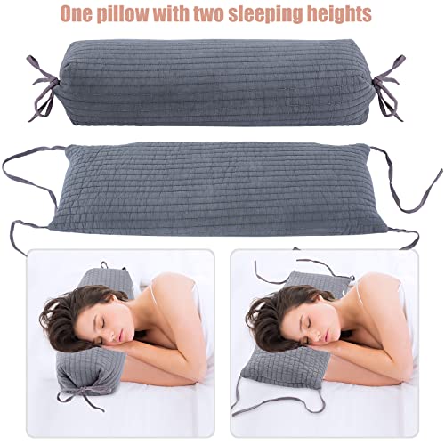 Ainilaus Adjustable Buckwheat Pillow with Washable Cotton Pillowcase