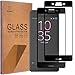 [2-Pack]-Mr.Shield for Sony Xperia X [Tempered Glass] [Full Cover] Screen Protector with Lifetime Replacement