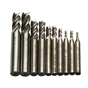 Generic others : 10pcs/set 2/2.5/3/4/5/6/7/8/9/10mm 4 Blades Flute Milling Cutter Router Bit CNC Mill Drill Bit Carbide End Mill CNC Tools HSS