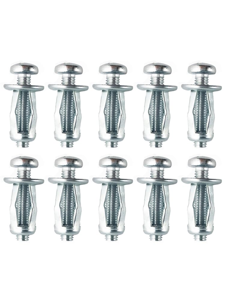 10 Pcs Cavity Wall Fixings Anchors, M4*20 Heavy Duty Metal Hollow Wall Fixings Anchors Plugs Expansion Screw Bolts for Drywall Plasterboard