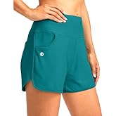 G Gradual Women's 3" High Waisted Swim Board Shorts with Pockets Quick Dry Swimsuit Bottoms Bathing Suit for Women with Liner