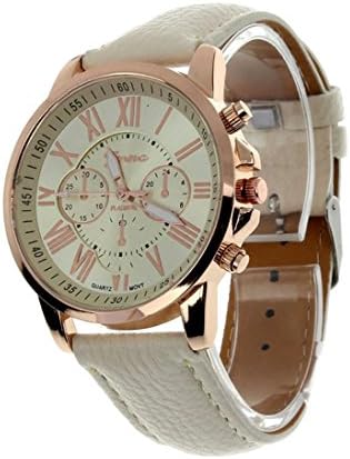 es,Women Quartz Wrist Watch Ladies Quartz Casual Female Analog Bracelet Wrist Watch for Girl and Women Fashion Wristwatch Roman (Beige)
