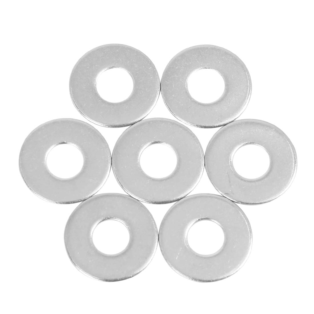 X AUTOHAUX 55Pcs M8 x 22x1.2mm Flat Washer Stainless Steel Car Fastener Gaskets