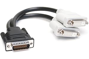 LIONX Dual DVI Y-Splitter Cable DMS-60/LFH-60 Converter for Dual Monitor Setup with DMS-60 Graphics Card Output