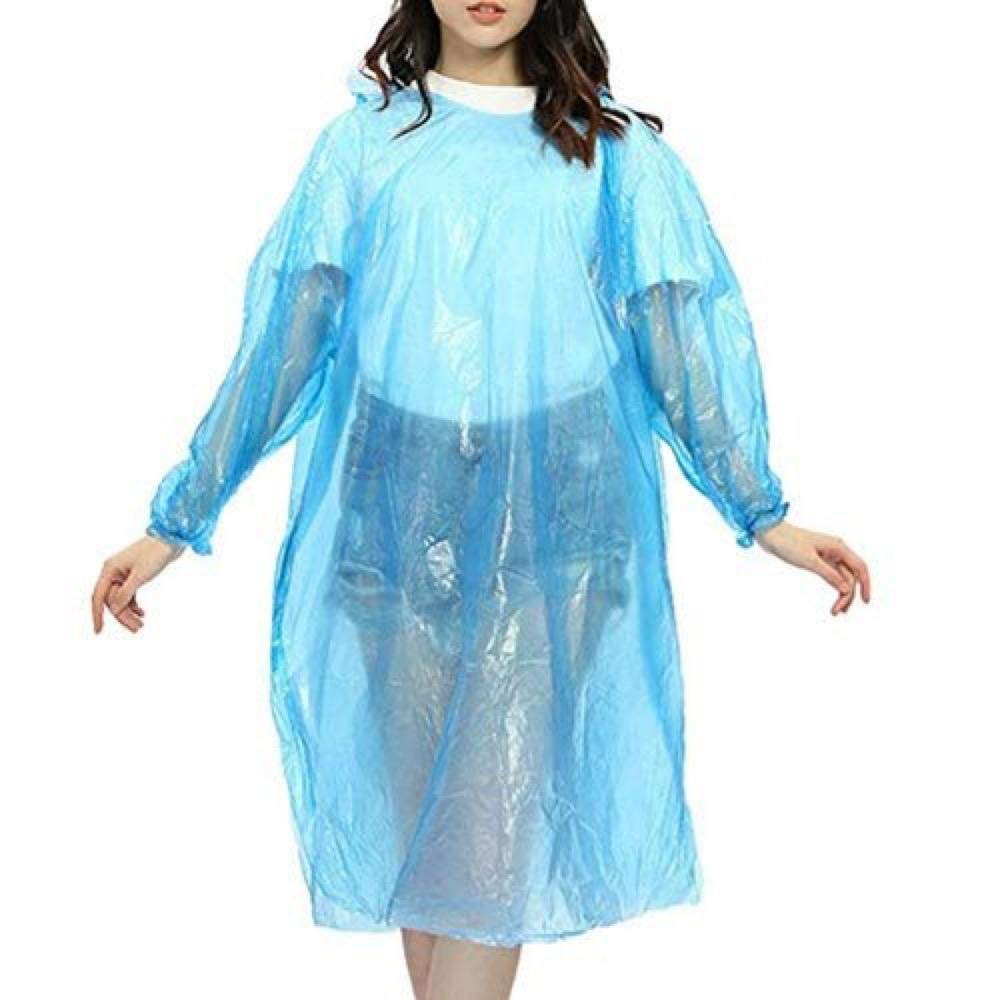 Boolavard Emergency Water Proof Rain Ponchos With Hoods, Pack of 12 (Mixed)