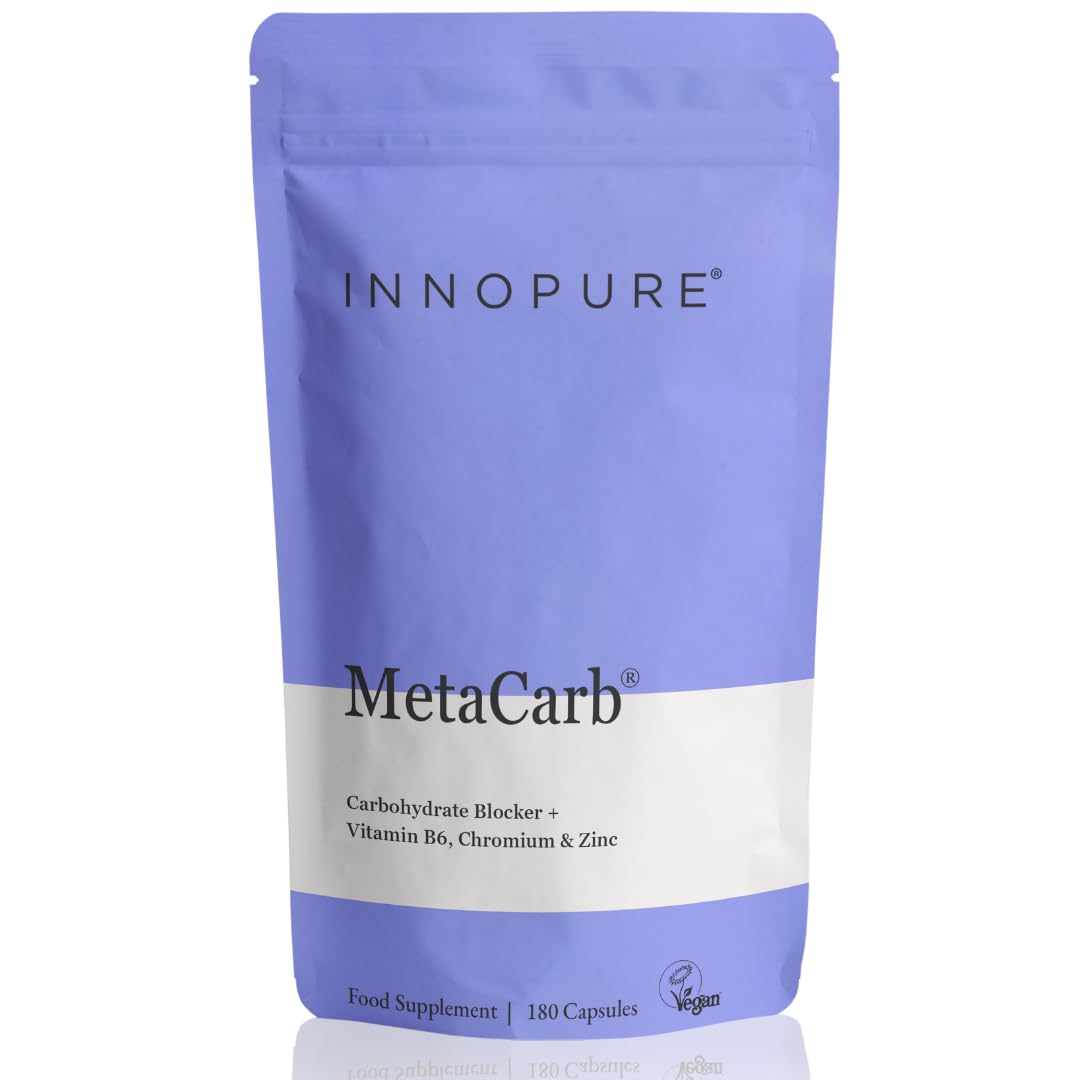 MetaCarb® Metabolic & Blood Sugar Balance Support – with Chromium, Zinc & Vitamin B6 – UK Made, 180 Vegan Capsules