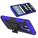 LG G Stylo Case, EC Hybrid Holster Case, Dual Layers Armor Case with Kickstand and Locking Belt Swivel Clip for LG G Stylo/LG G4 Stylus/LG LS770 (Black/Blue)