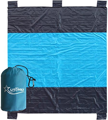 Beach Blanket - Extra Large 63 sq ft waterproof and Sand-proof Picnic Blanket - Portable and Lightweight Outdoor Blanket - Sand Pockets + Extra Pocket - Oversized Blanket for all Outdoor Activities