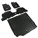 Rugged Ridge Floor Liner Set for Jeep Wrangler JKU | Front/Rear/Cargo, 4-Piece Set, All-Terrain, Black | 12988.01 | Fits 2007-2010 Jeep Wrangler JKU 4-Door