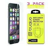 iPhone 6 Plus Screen Protector, [3-PACK Anti-Shock] Truglue FULL HD Screen Protector for iPhone 6 Plus (5.5") - Precision Fit - High Resolution - Super Touch Sensitivity - Easy Removal with No Residue (with Cleaning Cloth + Instructions)