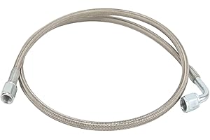 Turbo Oil Feed Line 4AN 90 Degree Stainless Steel Braided Oil Feed Tube Pipe Hose Turbo Oil Feed Hose Straight Turbo Oil Feed