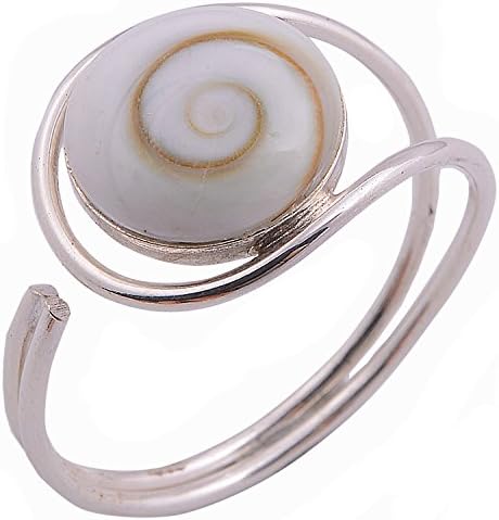 Natural Pattern Charm Shiva Eye & 925 Sterling Silver Size. Adjustable