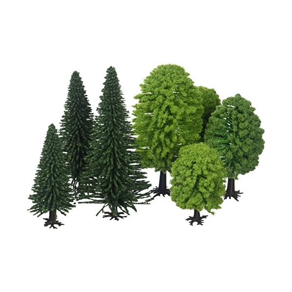 NOCH Mischwald fÃ¼r Modellbau | 25 StÃ¼ck realistische Miniatur-BÃ¤ume fÃ¼r Modelleisenbahn, Landschaftsgestaltung & Dioramen | 5-14 cm groÃe Modellbau BÃ¤ume Spur H0, TT (26811)