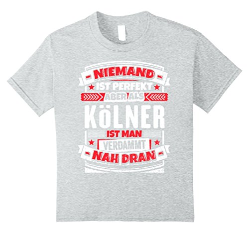 Kids Lustiges Koeln Spruch Shirt: Aber als Koelner ist man... 8 Heather Grey