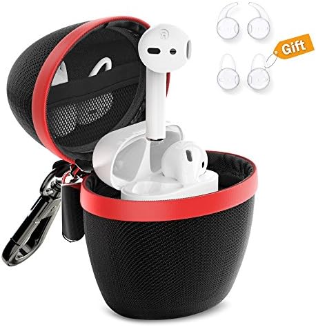 AOPETIO AirPods Case, AirPods EVA Skin [Waterproof] [Drop Protection], Protective Cover for Apple AirPods - Black