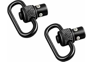 2 Piece Standard Sling Mount 1 inch Loop QD Sling Swivel with Push Button Heavy Duty Push Button (2 Pcs Sling Mount - 1)