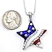 Soulbreezecollection 4th of July Independence Day American USA US Flag Star Necklace Pendant Charm …