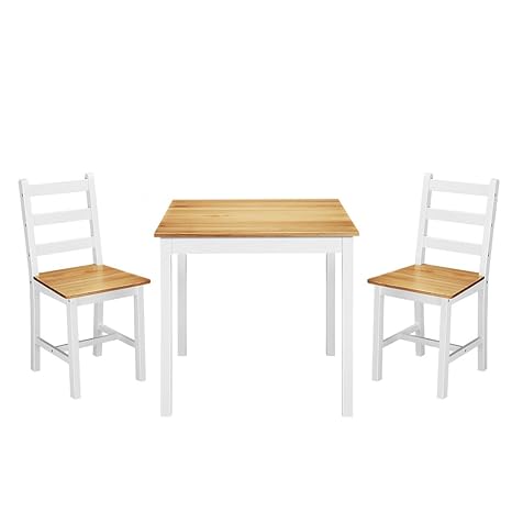 Amazon.de: furniture-uk-shop Esstisch Holz massiv Tisch 2 Stühle