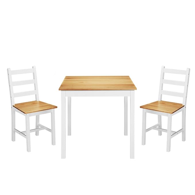 Amazon.de: furniture-uk-shop Esstisch Holz massiv Tisch 2 Stühle