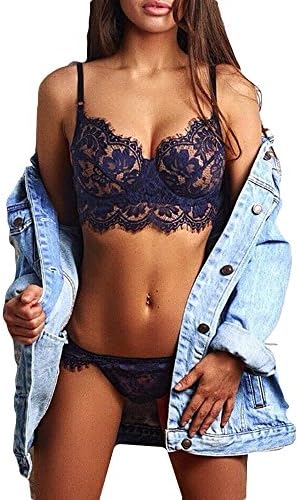 Dimanul♥ Women Sexy Lace Sleepwear Lingerie Temptation Women Sexy Lingerie Lace Flowers Push Up Underwear Set