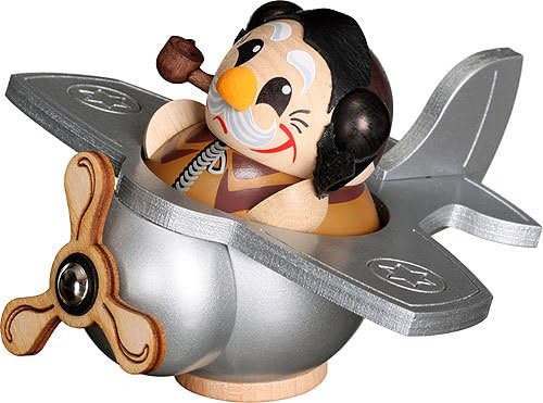 Seiffener Volkskunst German Incense Smoker Exclusive Figure Pilot
