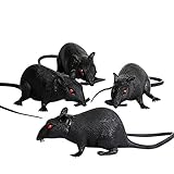 Amscan Family Friendly Halloween Trick or Treat Realistic Squeak Rat Party Favour, Plastic, 7