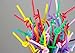 B&S FEEL 500 Pack Extra Long Disposable Bendable Plastic Drinking Straws, Assorted Color