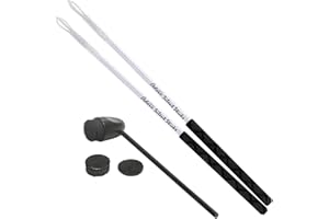 Adoro Silent Sticks & Bass Drum Beater Bundle - Quiet Sticks and Beater for Acoustic Drums or Cajon Pedal - (no Drum Shield, Mute or Dampeners needed anymore)