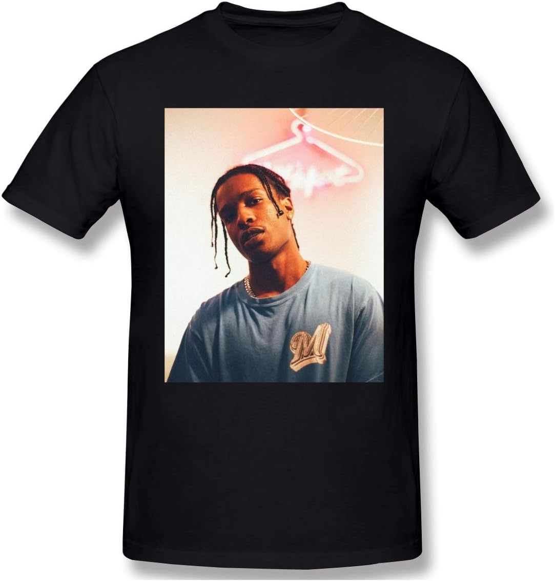 MxsSHIRT ASAP Rocky Shirt for Mens/Womens Classic Style A$ap Short Sleeve