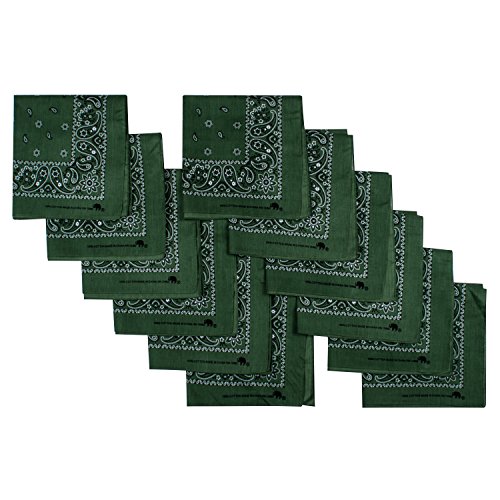 Elephant Brand Bandanas 100% cotton since 1898-12 Pack (Hunter) - Thumbnail 7