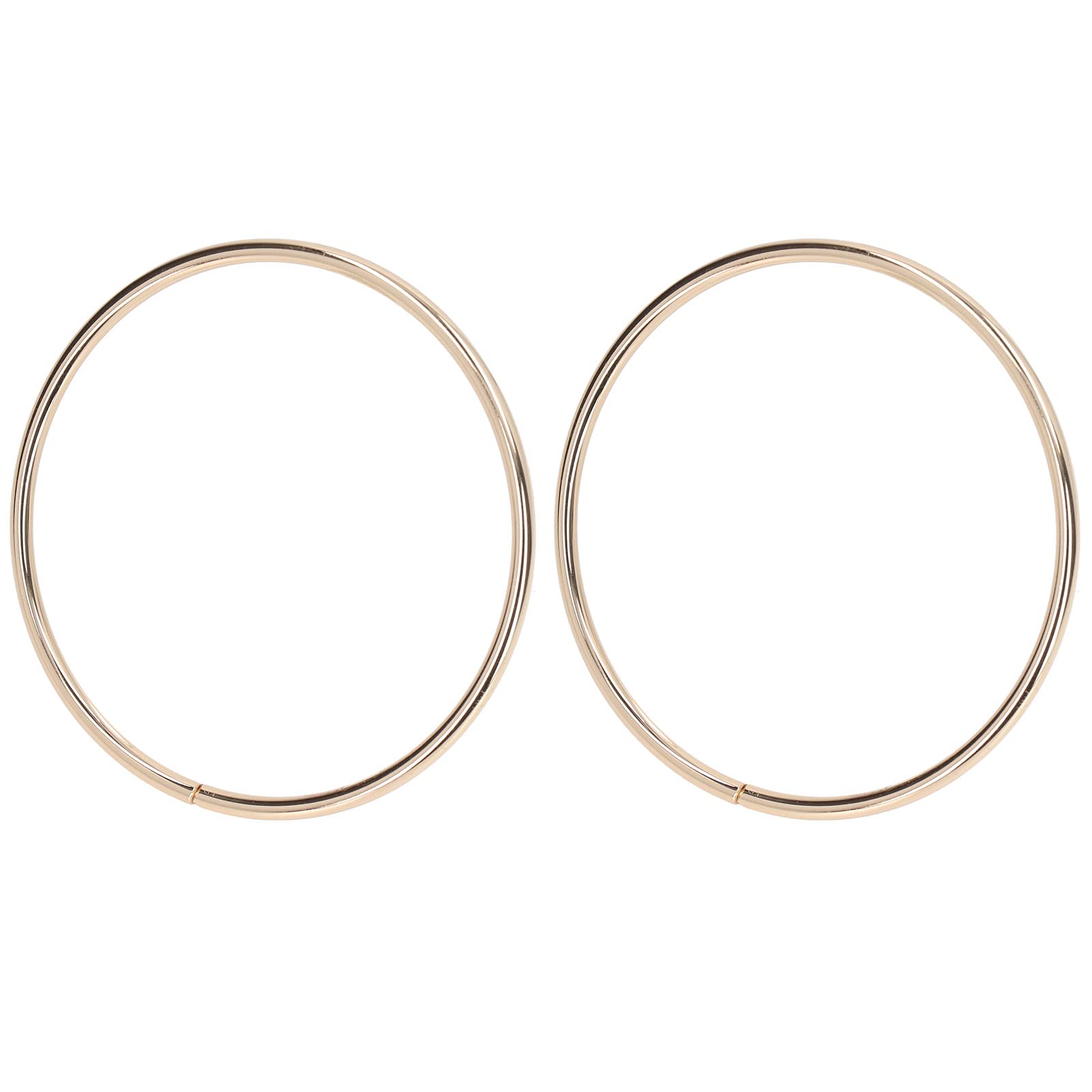 Round Shaped Purse Handles, 2 Pcs Replacement Metal Handbag Handles for DIY Bag Purse Handmade Bag Clutch Making, 10cm Inner Circle (Light Gold)