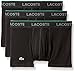 Lacoste Men's Essentials 3-Pack Cotton Trunk, Black, Medium