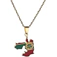 Stainless Steel Oromia Map Pendant Necklace Fashion Oromo Map Chain Jewelry Gifts