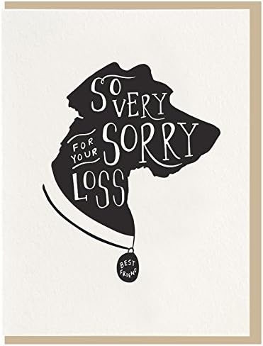 Dahlia Press Letterpress Pet Dog Sympathy (1) Single Card Rainbow Bridge Memorial