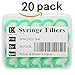LINKTOR Syringe Filter Nylon Orangnic Filtration, 25mm Diameter 0.22um Pore Size Non-sterile Pack of 20 (Pack of 20, 0.22μm, Nylon)