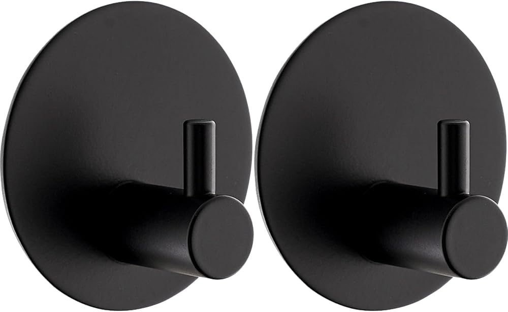 Drenky Self Adhesive Hooks 2 Pack Bathroom Towel Hooks 304 Stainless Steel
