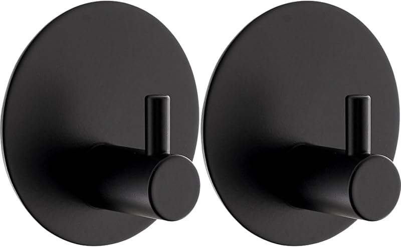 Drenky Self Adhesive Hooks 2 Pack Bathroom Towel Hooks 304 Stainless Steel