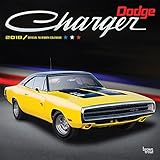 Dodge Charger 2018 12 x 12 Inch Monthly Square Wall Calendar with Foil Stamped Cover, American Muscl by 