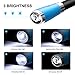 MINGER Rechargeable LED Book Light Neck Hug Light, 4 LED Hand-Free Bright Knitting Lamp, 6000K Daylight 3 Brightness Modes and Flexible Arm for Bed Reading Night Jogging