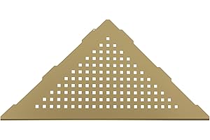 Neodrain 12 Inch Golden Corner Wall Shelf, Floating Corner Shelves for Wall, 304 Stainless Steel Wall Storage Shelves for Bathroom,No Drilling