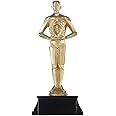 Decade Awards Male Achievement Trophy - 8 Inch Tall - Golden Achievement Award - Celebrate Success, Triumph and Victory in All Endeavors - Engraved Plate on Request