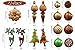 Sea Team 72-Pack Assorted Shatterproof Forest Theme Christmas Ball Ornaments Set Decorative Baubles Pendants with Reusable Hand-held Gift Package for Xmas Tree (Green & Bronze)