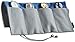 Metier Life Watch Roll for Travel Storage - Canvas and Soft Vegan Suede with 4 Organizer Pockets (Grey/Blue)
